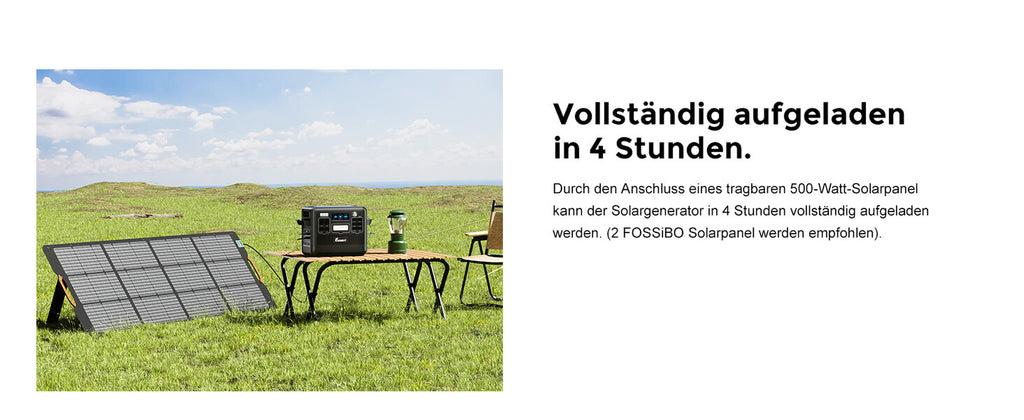 Fossibot Portátil Reino Unido-Powerstation F2400 2048Wh 2400W 4800Wpeak Generador Solar BT