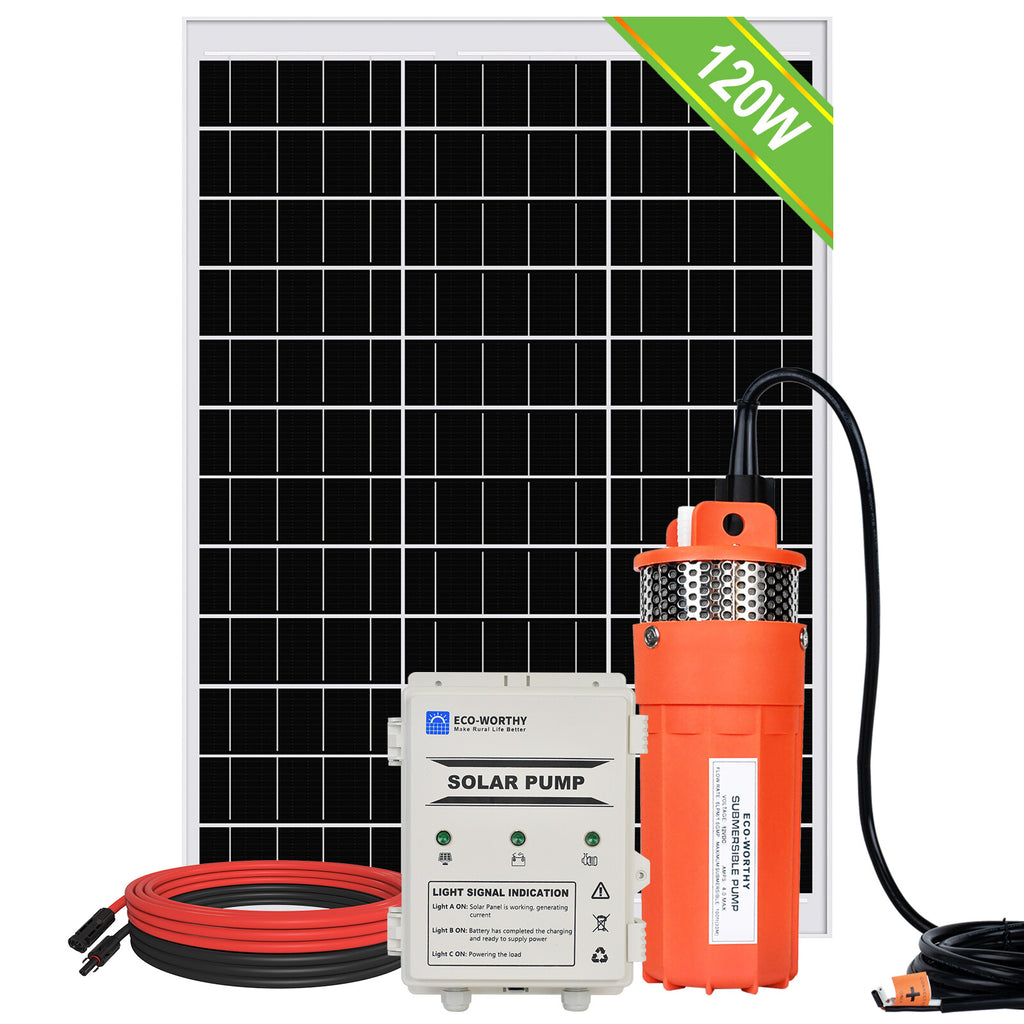 Kit Bomba De Agua Solar 12V Panel Solar Para Granja/Jardín Riego/Drenaje