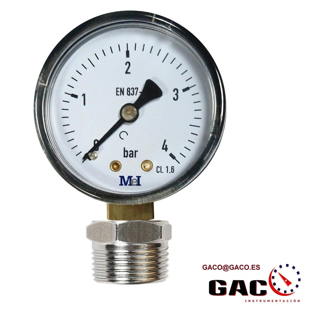 MANOMETRO DE PRESION CAJA ABS 4 Bar 50 Mm 1/4" - 1/2" ROSCA VERTICAL RIEGO