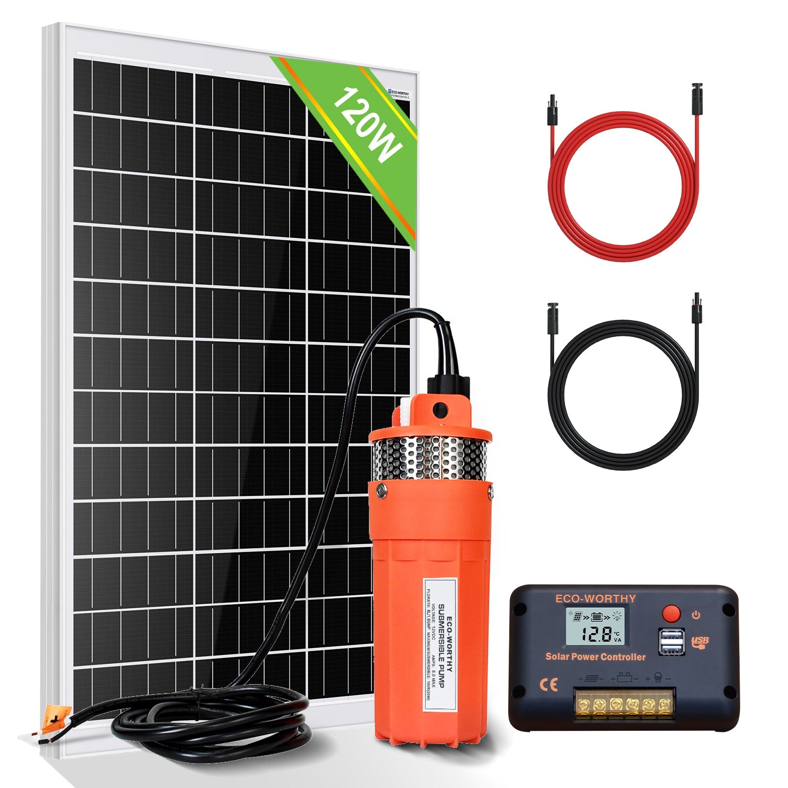 Kit Bomba De Agua Solar 12V Panel Solar Para Granja/Jardín Riego/Drenaje