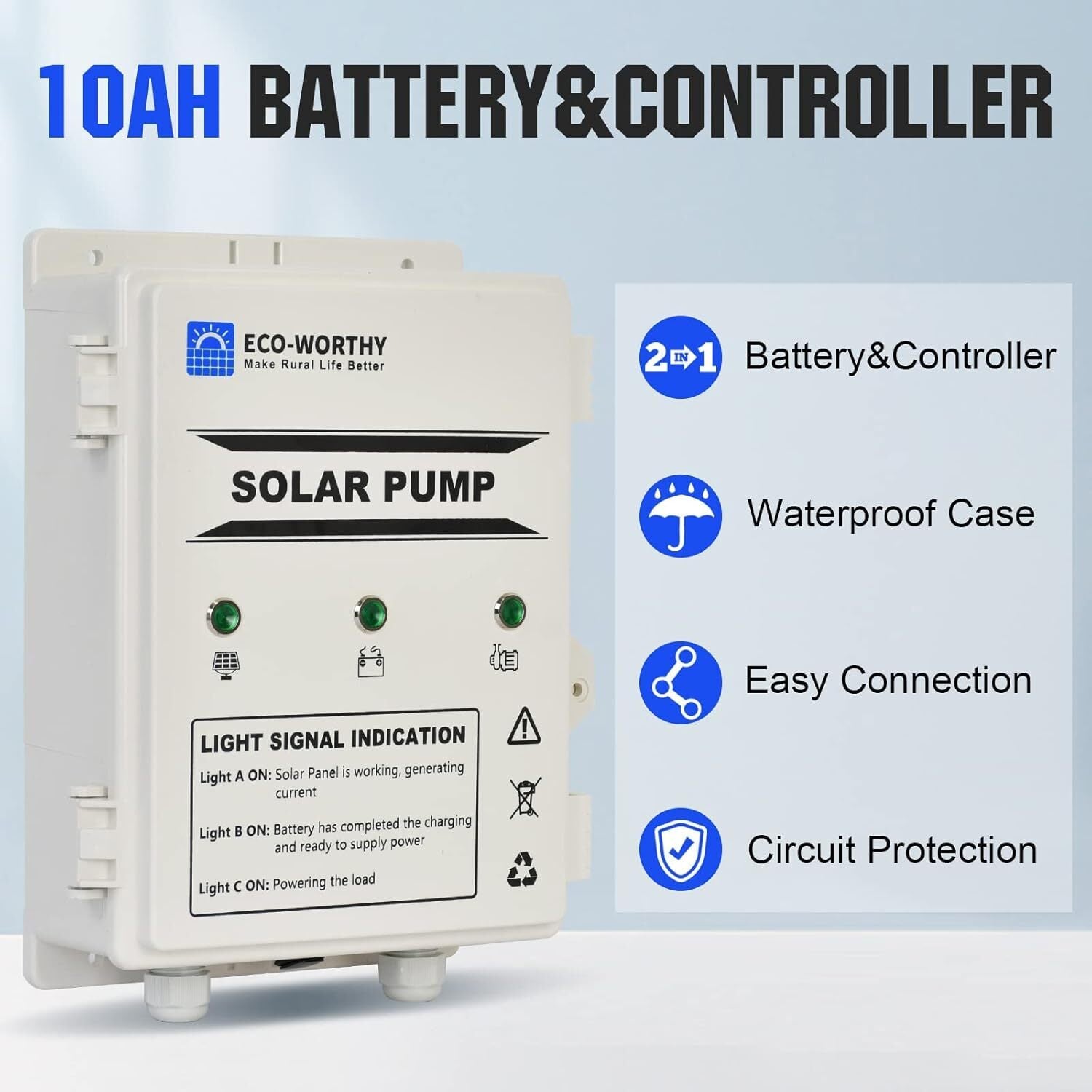 Kit Bomba De Agua Solar 12V Panel Solar Para Granja/Jardín Riego/Drenaje