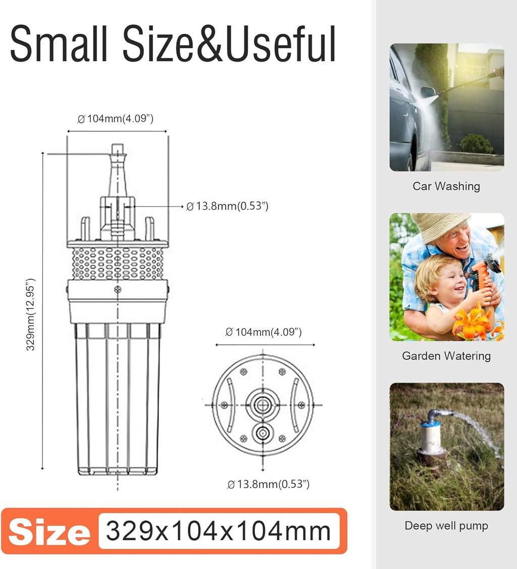 Kit Bomba De Agua Solar 12V Panel Solar Para Granja/Jardín Riego/Drenaje
