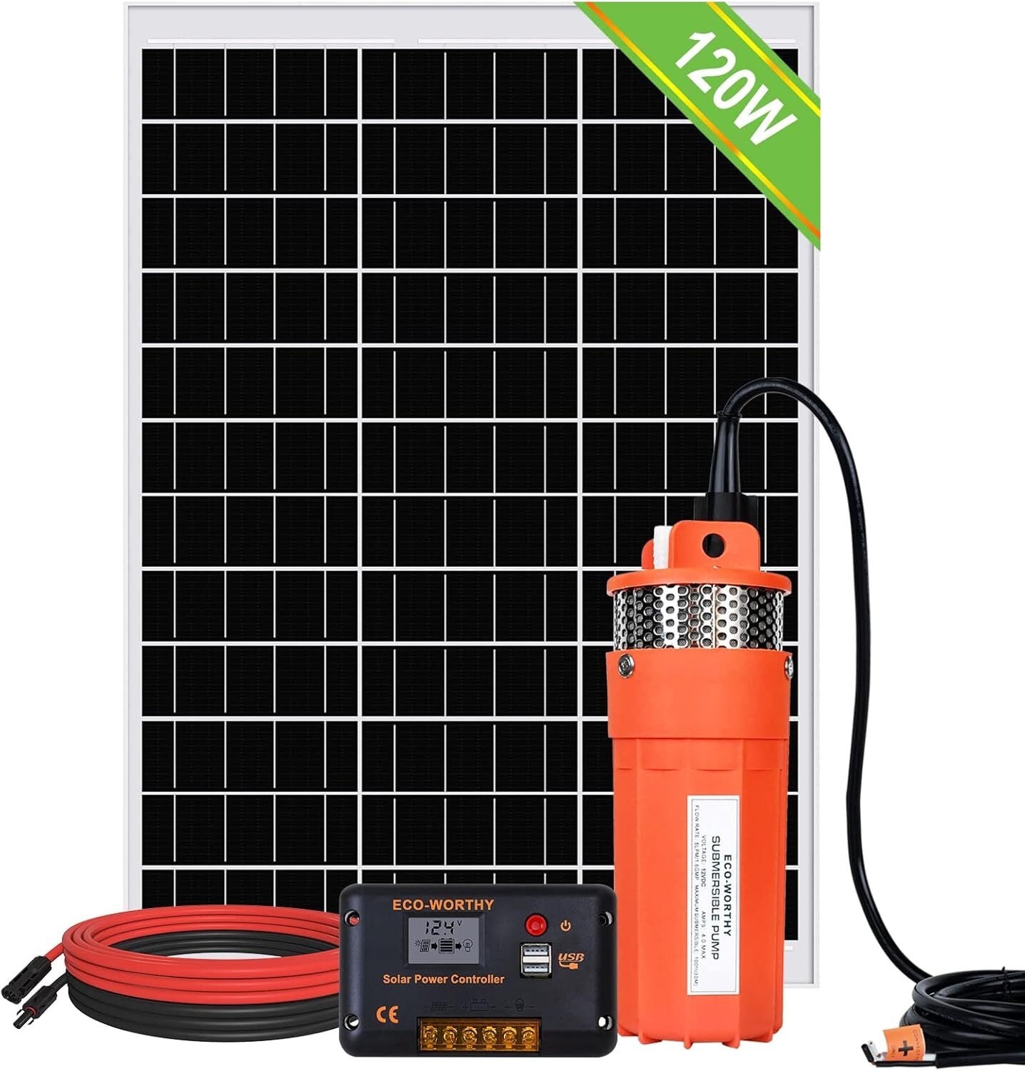 Kit Bomba De Agua Solar 12V Panel Solar Para Granja/Jardín Riego/Drenaje