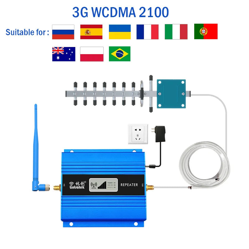 2G 3G 4G Cellular Amplifier GSM 900 LTE 1800 WCDMA 2100Mhz CDMA 850 B5 Data Cellphone Booster Kit Antenna Repeater