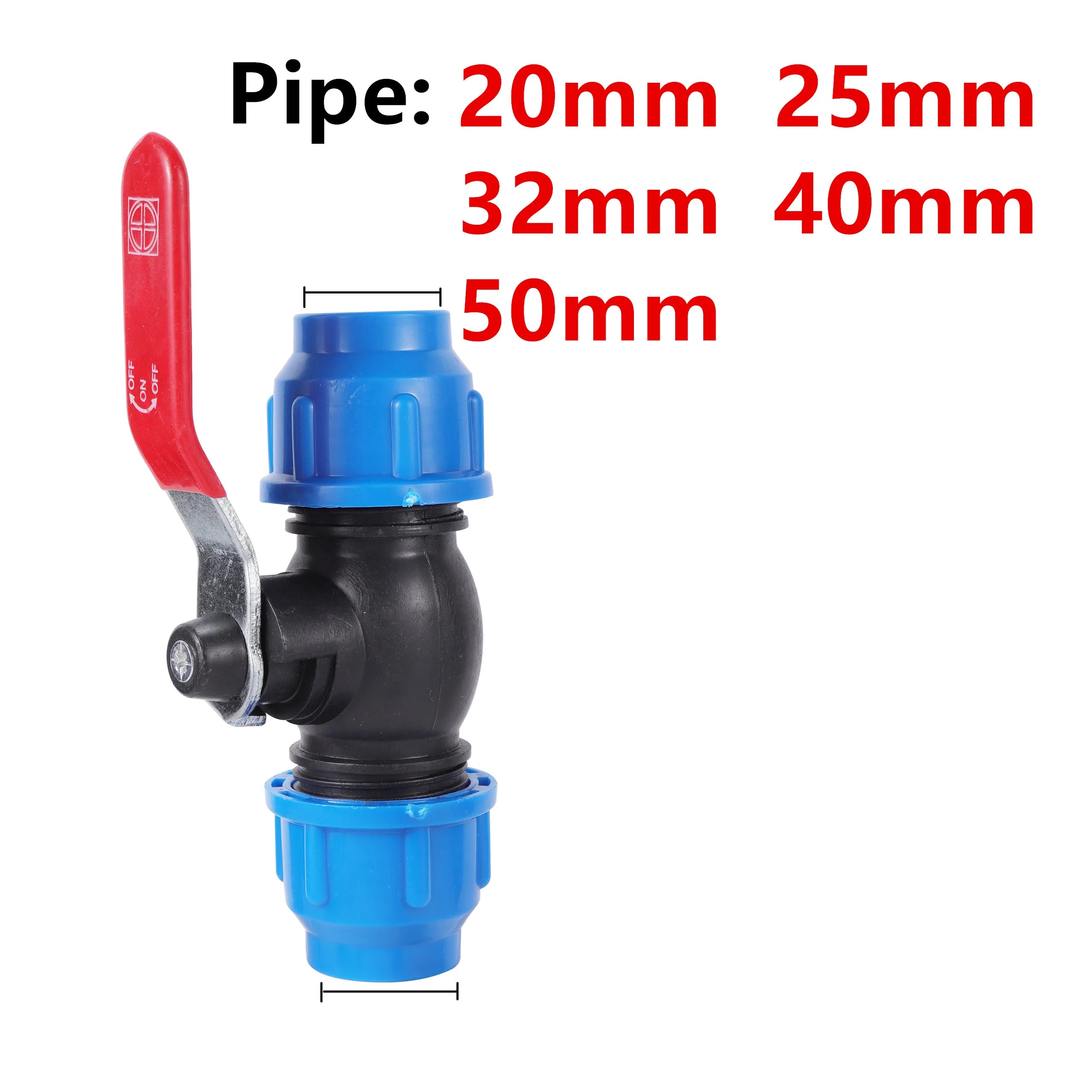 20/25/32/40/50Mm PVC PE Tube Tap Water Splitter Plastic Quick Valve Connector Garden Agriculture Irrigation Water Pipe Fittings