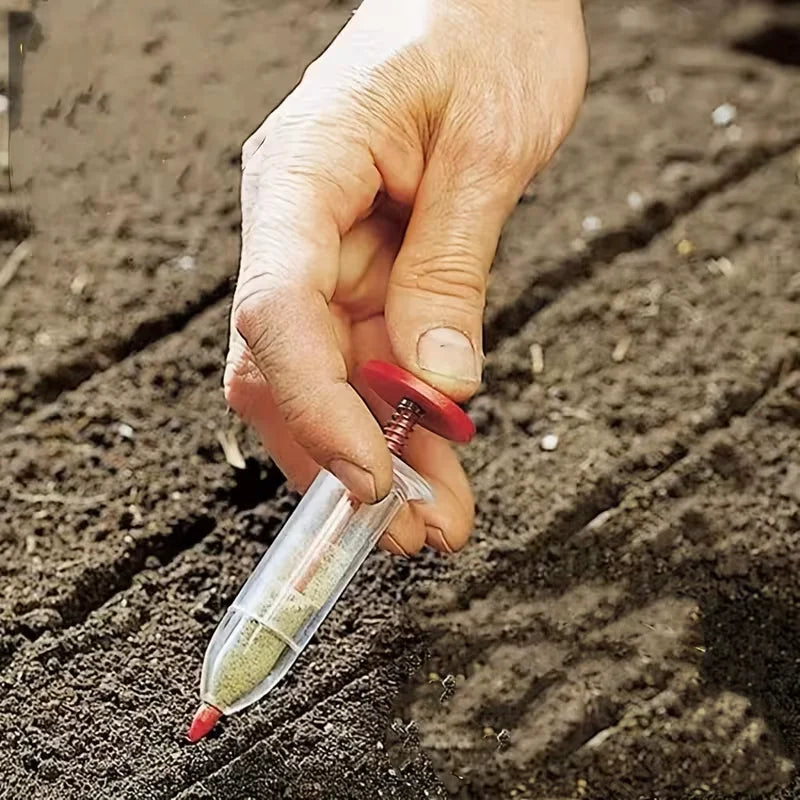 Portable Seed Dispenser-Easy-To-Use Manual Seeder for All Seeds, Ideal Garden and Lawn Care Tools, Seed on Demand Disperser