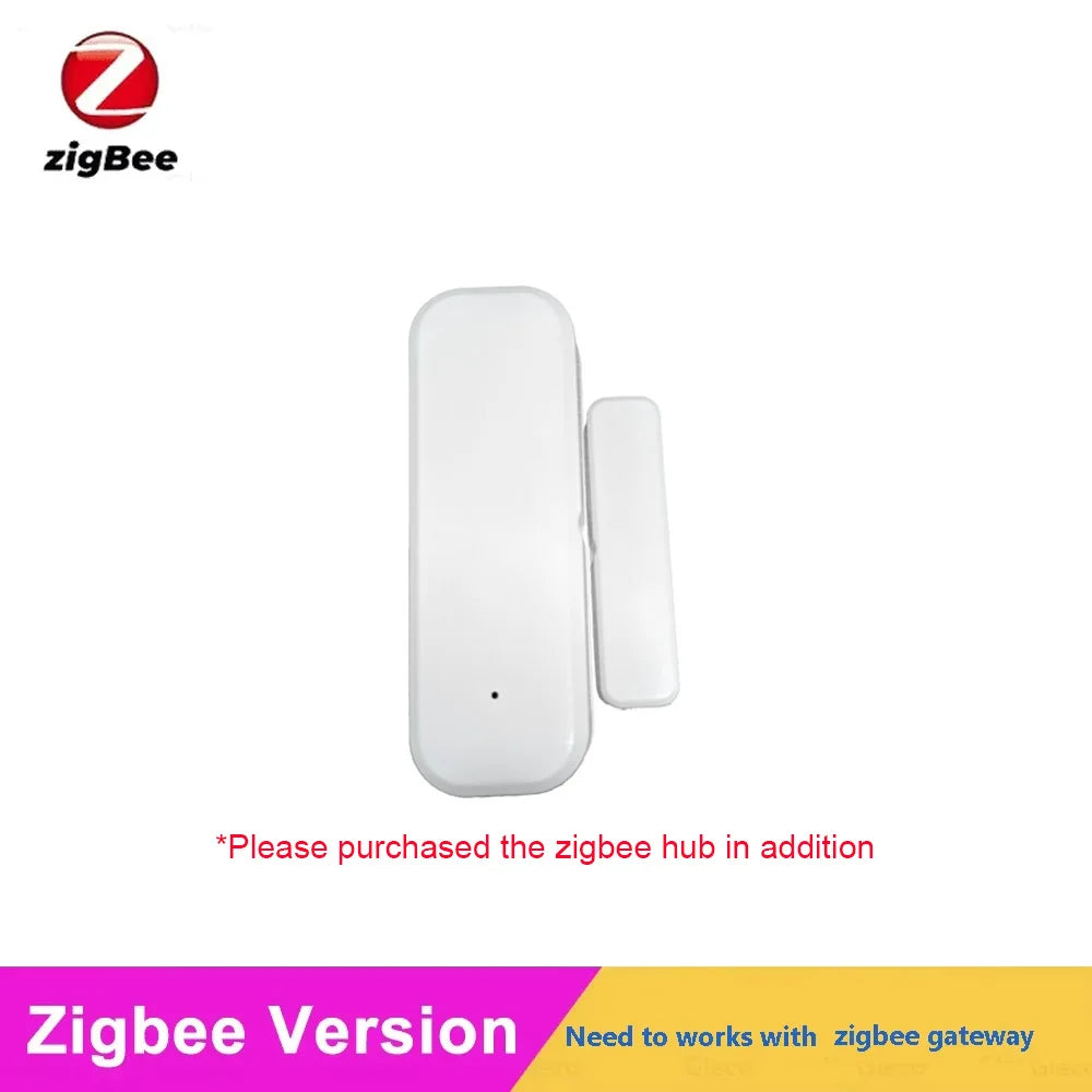 Tuya Zigbee Door Window Sensor Alarm Detector Burglar Magnetic Contact Open Close Alexa Google Smart Life Smart Home Security
