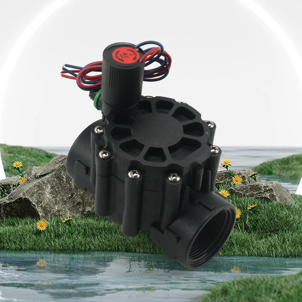 DN15 DN20 DN25 1/2" 3/4" 1" Normally Closed Solenoid Valve AC220V DC12V Nylon Valve for Farm Garden Landscape Irrigation