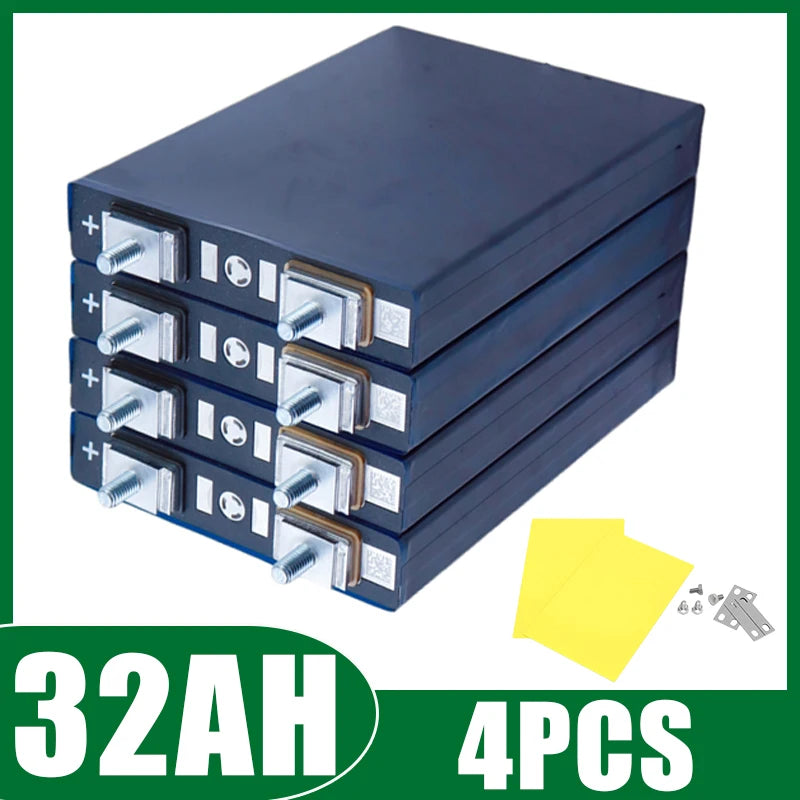 4Pcs 3.2V 340Ah 320Ah 280Ah 200Ah 120Ah 32Ah Lifepo4 Rechargeable Battery 12V Lithium Iron Phosphate Solar Cell Grade a Tax Free