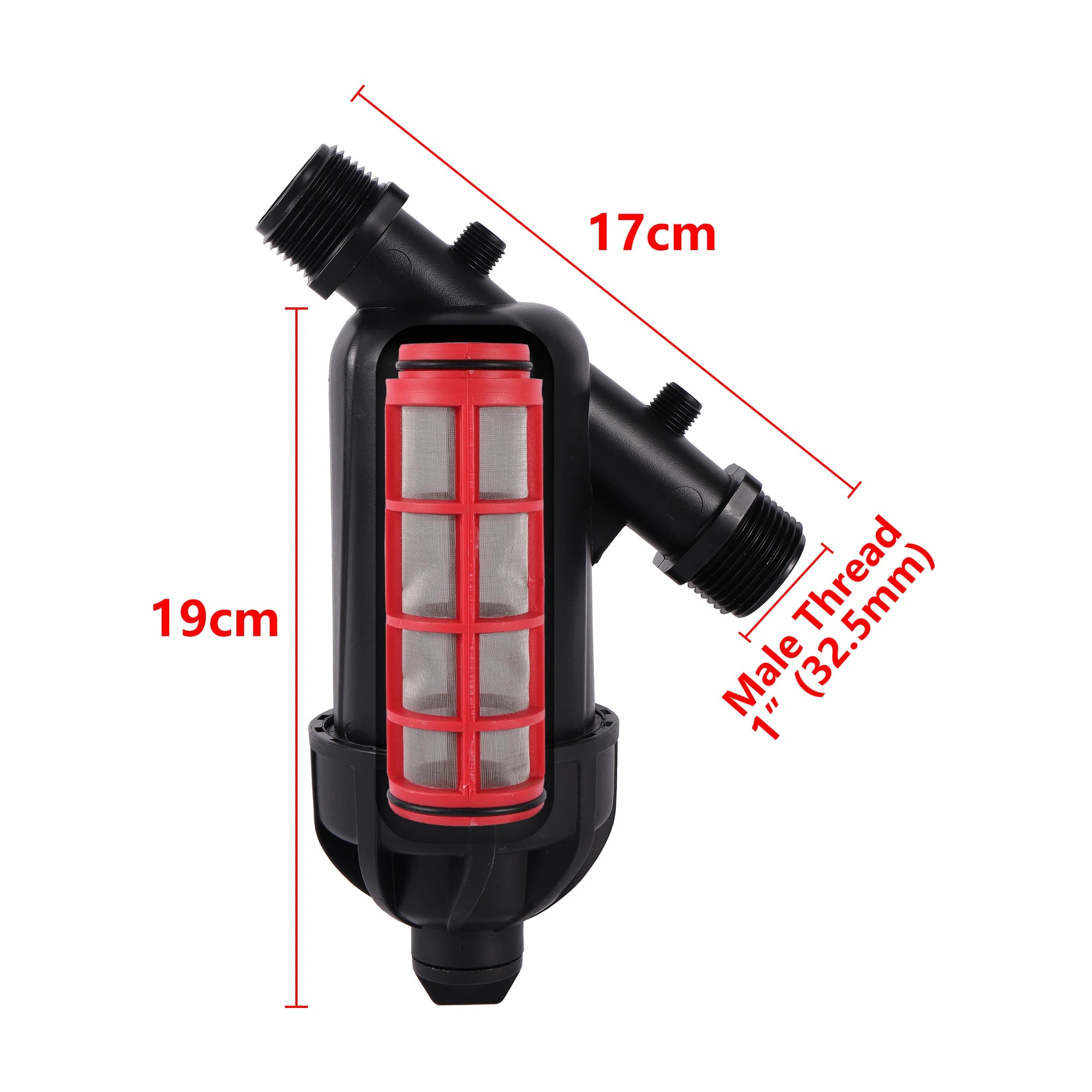 3/4" 1" Garden Hose Filter Sprayer Filter Tube Connector 100-120 Mesh Screen Garden Agriculture Watering Filter Attachment