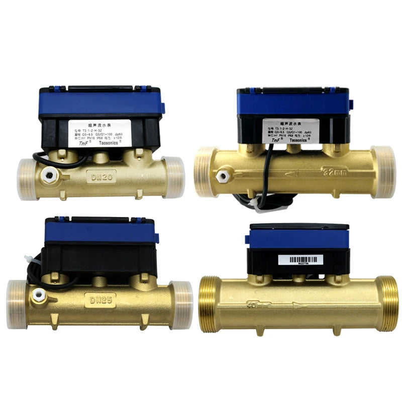 Digital Ultrasonic Water Meter RS485 Remote Transmission Flow Meter Wireless Intelligent Tap Water Meter Agriculture Irrigation