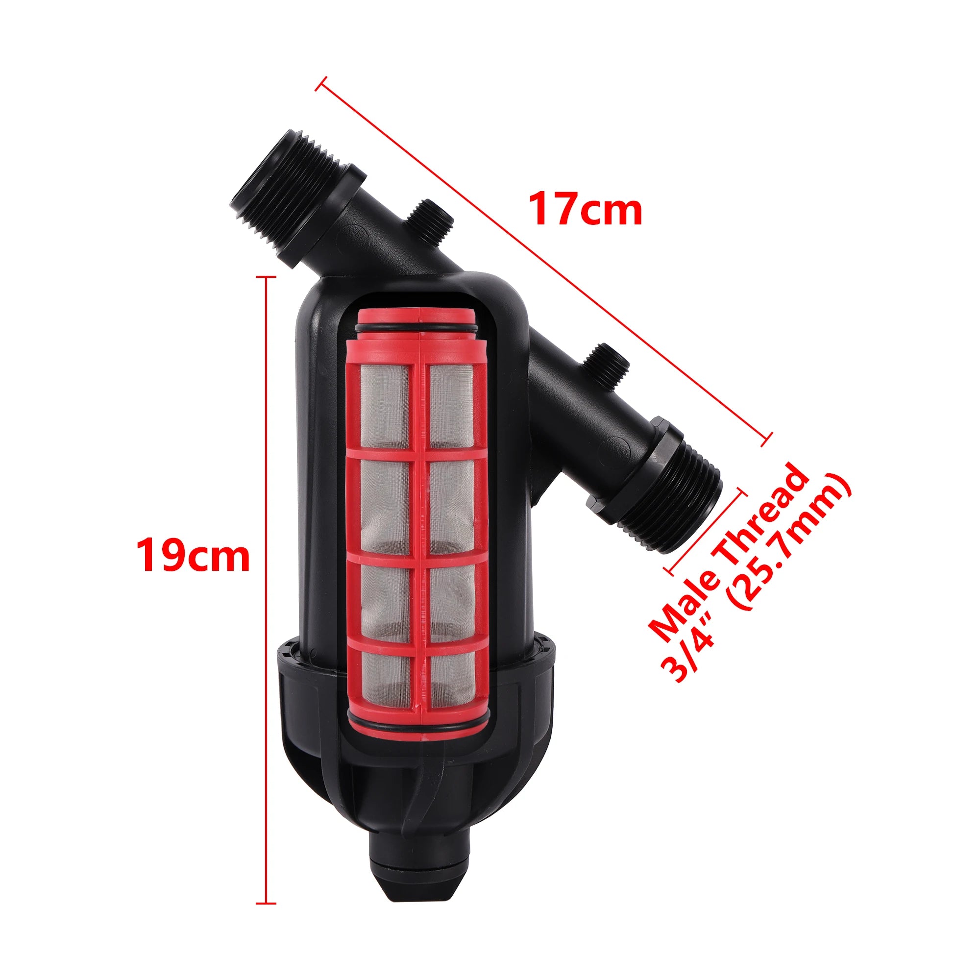 3/4" 1" Garden Hose Filter Sprayer Filter Tube Connector 100-120 Mesh Screen Garden Agriculture Watering Filter Attachment