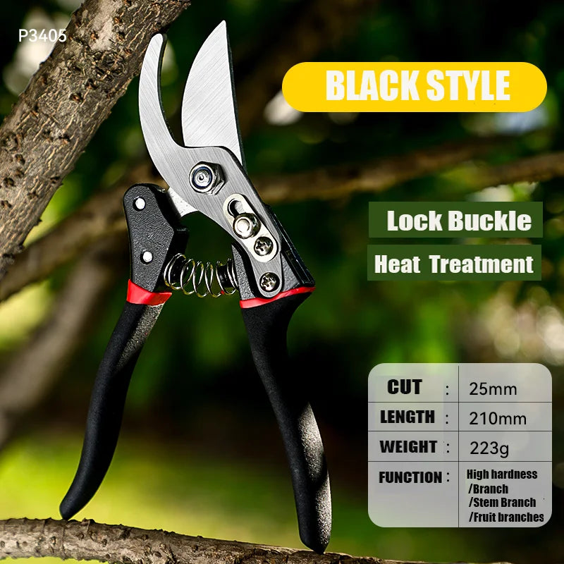 SK5 Steel Garden Hand Pruner Orchard Shears Durable Tree Trimming Tool for Pruning Fruit Trees - Garden Cutting Tools