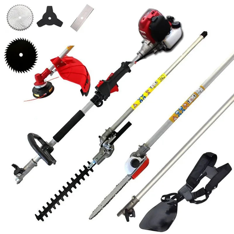 New High Quality Brush Cutter Grass Cutter 6 In1 with GX35 4 Stroke Petrol Engine Multi Brush Strimmer Hedge Trimmer Tree Cutter