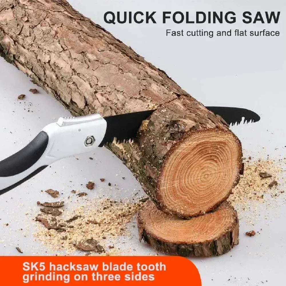 Folding Saw Woodworking Saw Hand Manual Saw Multifunction Household Saw Anti-Slip Grip for Tree Pruning Outdoor Logging Sawing
