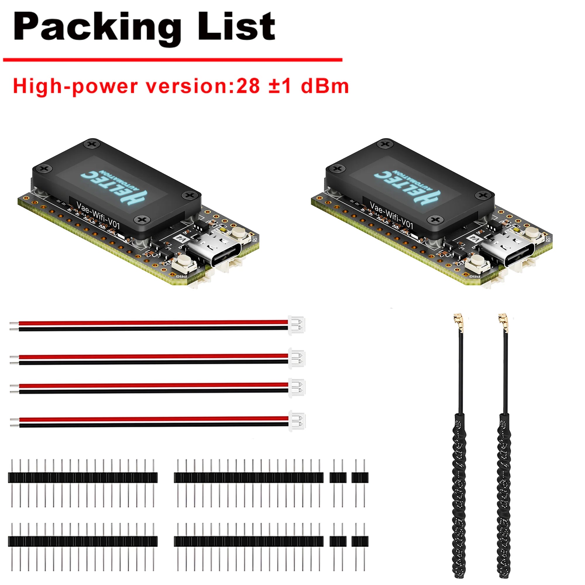 Heltec Wifi Lora 32 V4 Dev-Board with OLED Display 28Dbm High Power ESP32-S3 SX1262 Chip for Meshtastic Iot Devices Arduino 2Pcs