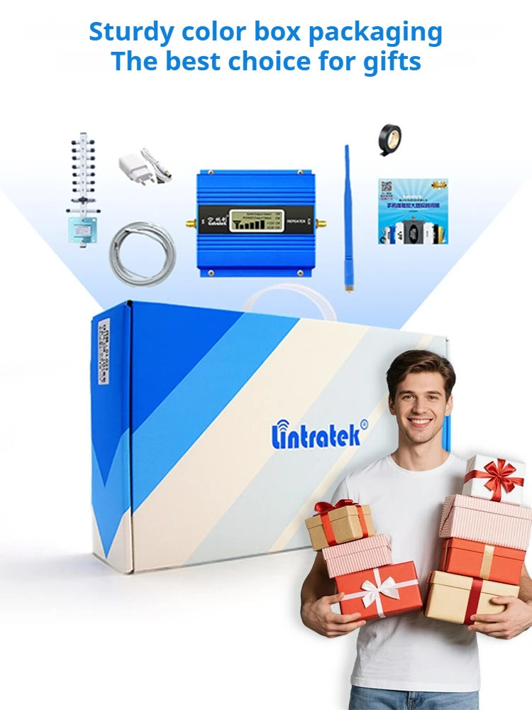 2G 3G 4G Cellular Amplifier GSM 900 LTE 1800 WCDMA 2100Mhz CDMA 850 B5 Data Cellphone Booster Kit Antenna Repeater