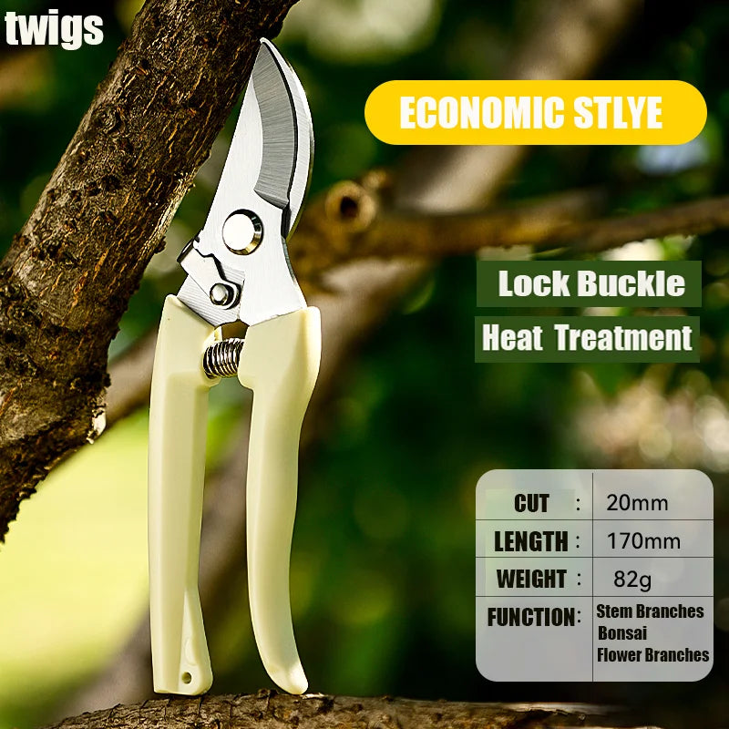 SK5 Steel Garden Hand Pruner Orchard Shears Durable Tree Trimming Tool for Pruning Fruit Trees - Garden Cutting Tools