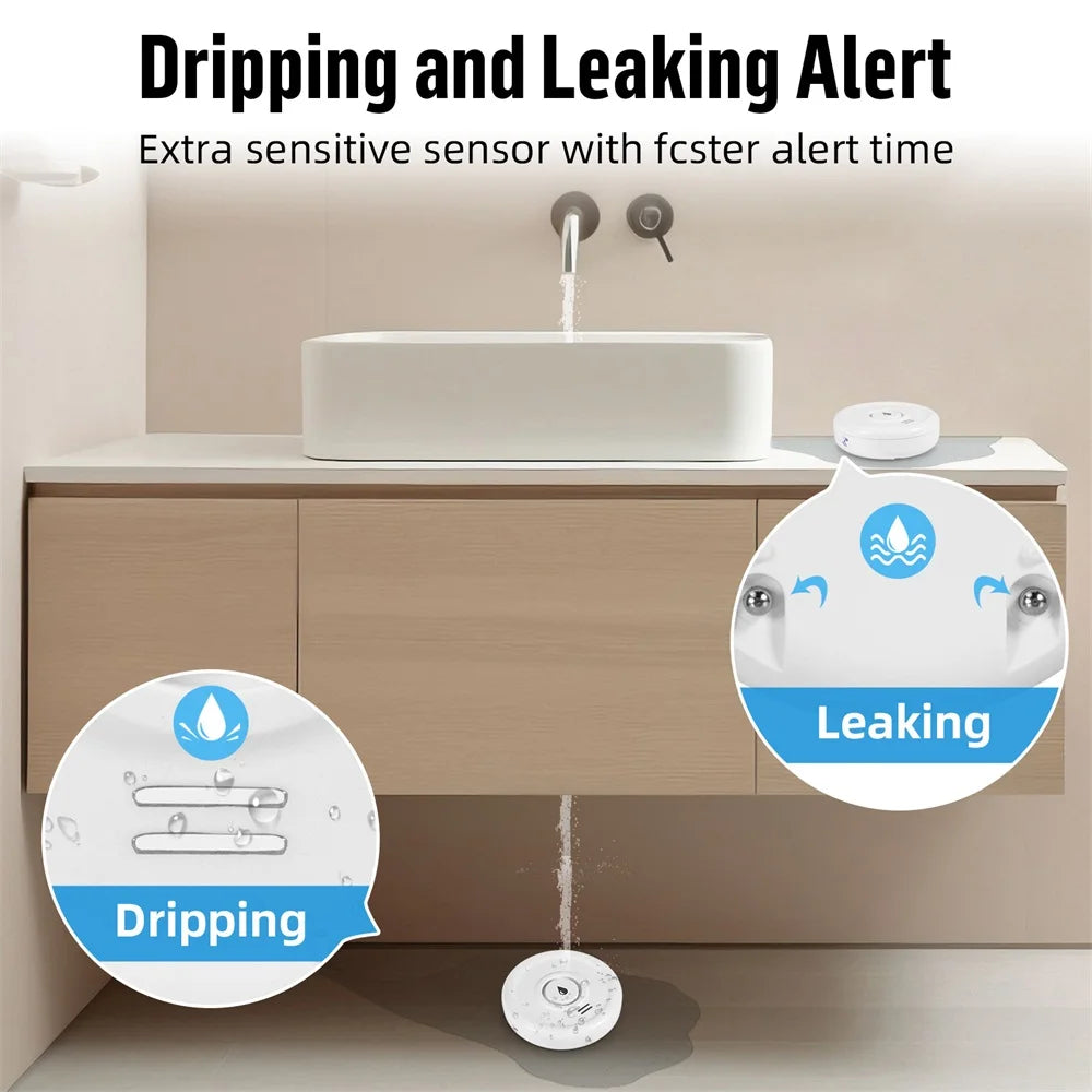 Water Leakage Detector Smart Home Alarm Tuya Smart Water Level Sensor Home Alarm System Water Leak Security Alarm System