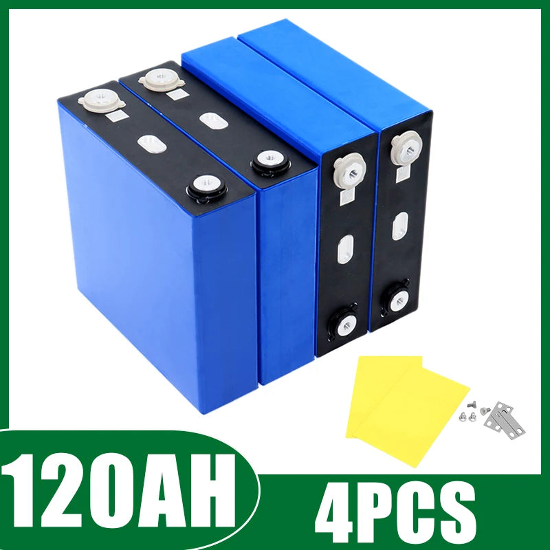 4Pcs 3.2V 340Ah 320Ah 280Ah 200Ah 120Ah 32Ah Lifepo4 Rechargeable Battery 12V Lithium Iron Phosphate Solar Cell Grade a Tax Free