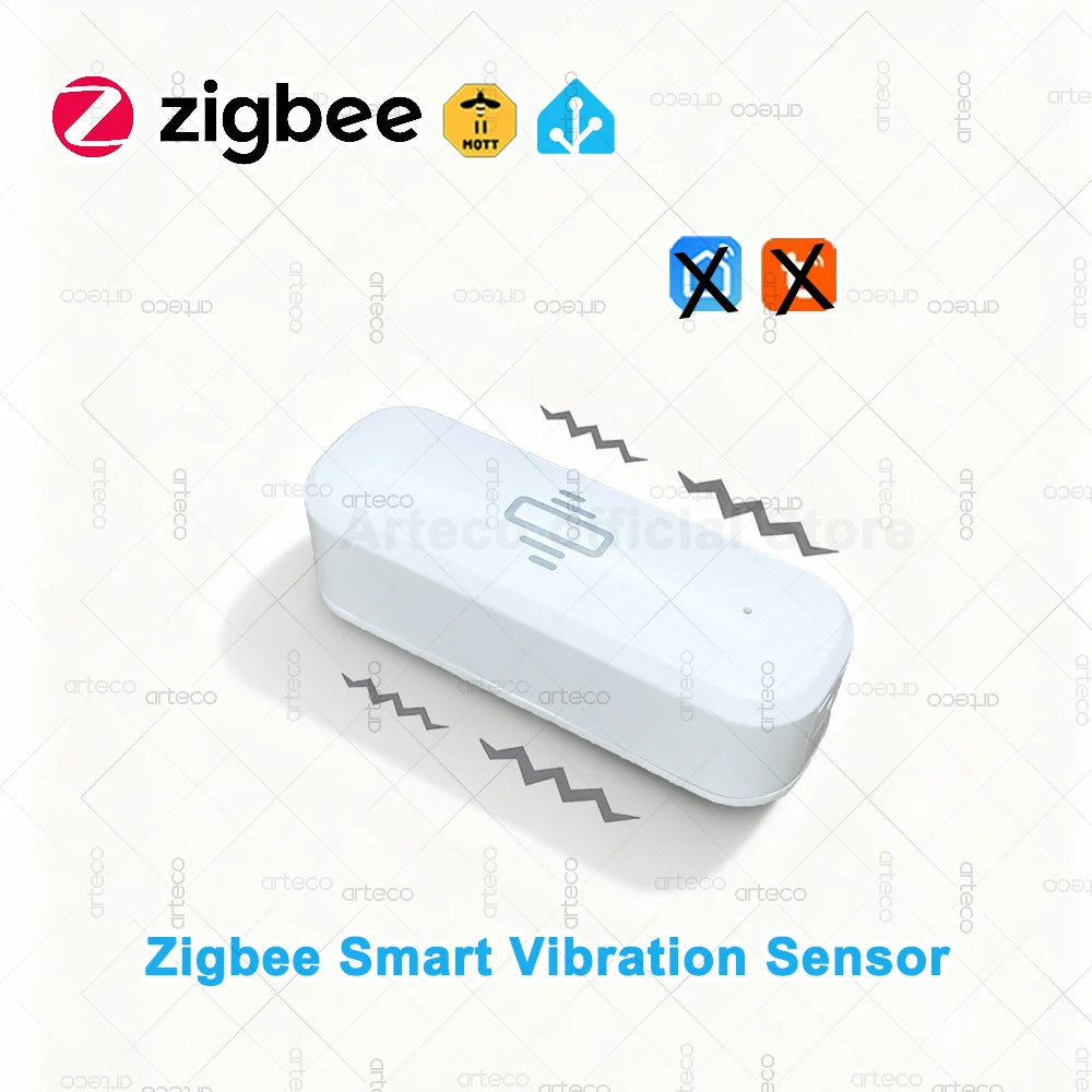 Smart Zigbee 3.0 Vibration Sensor Remote Monitor Home Security Protection Motion Shock Alarm Support Zigbee2Mqtt Home Assistant