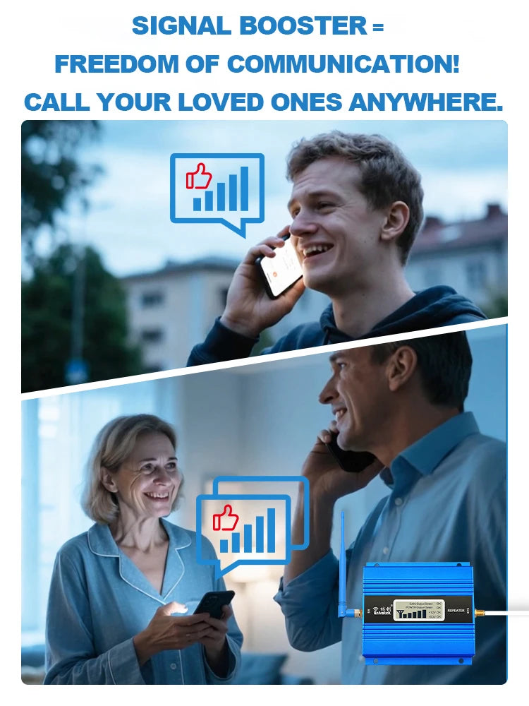 2G 3G 4G Cellular Amplifier GSM 900 LTE 1800 WCDMA 2100Mhz CDMA 850 B5 Data Cellphone Booster Kit Antenna Repeater