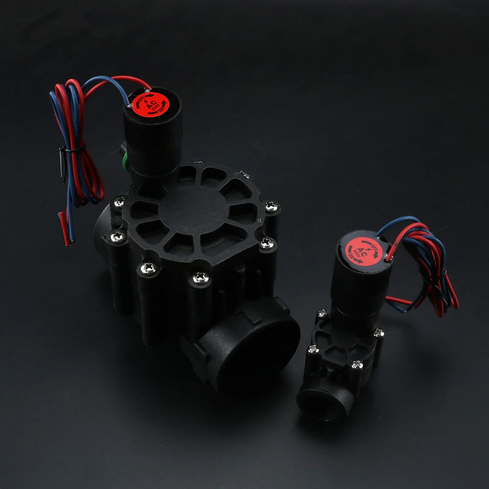 DN15 DN20 DN25 1/2" 3/4" 1" Normally Closed Solenoid Valve AC220V DC12V Nylon Valve for Farm Garden Landscape Irrigation