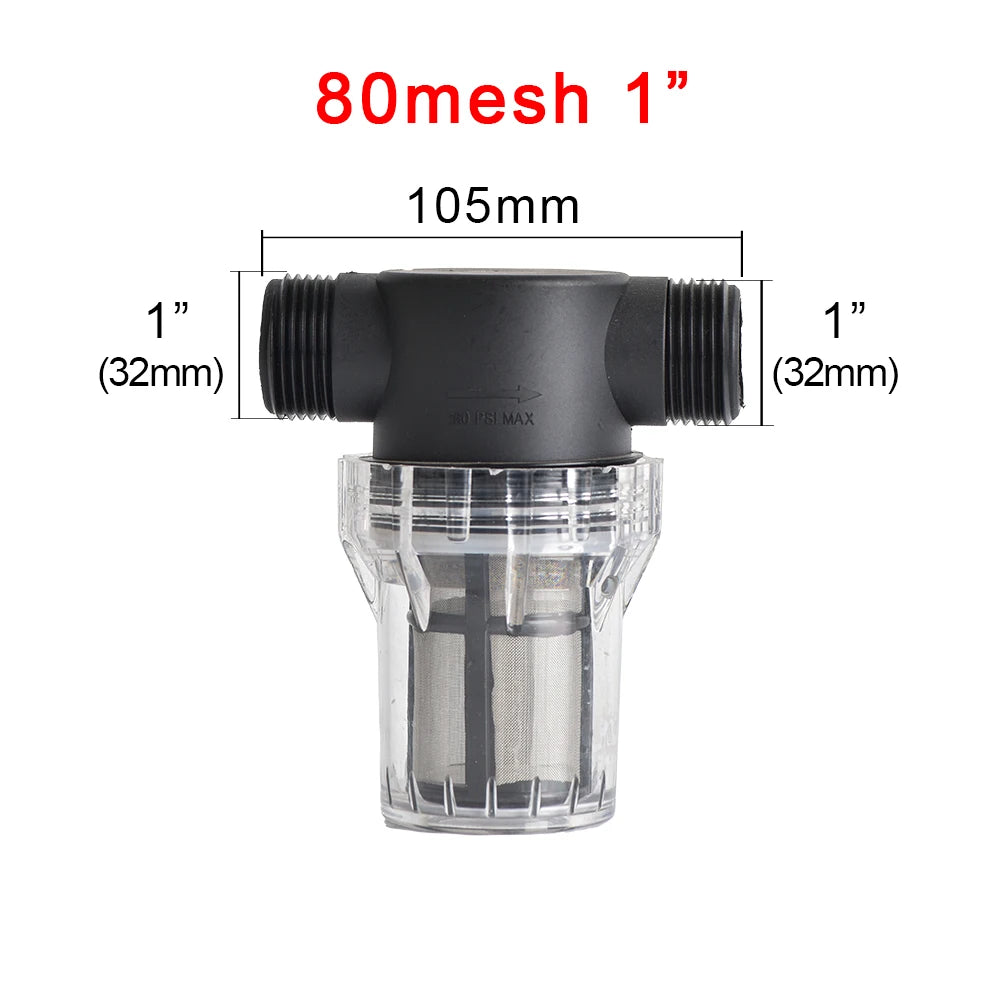 Quick-Connect Garden Irrigation System with 80/200 Mesh Filter - Durable PE PVC Pipe 25Mm 32Mm, Ideal for Gardens & Farms