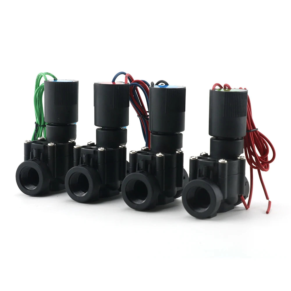 DN15 DN20 DN25 1/2" 3/4" 1" Normally Closed Solenoid Valve AC220V DC12V Nylon Valve for Farm Garden Landscape Irrigation
