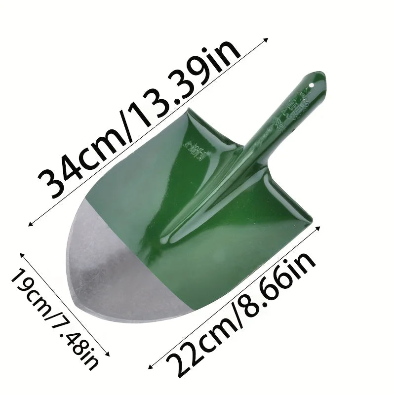 Military-Style Manganese Steel Large Shovel, without Wooden Handle, Multi-Functional Construction Worker'S Shovel, Garden Tool