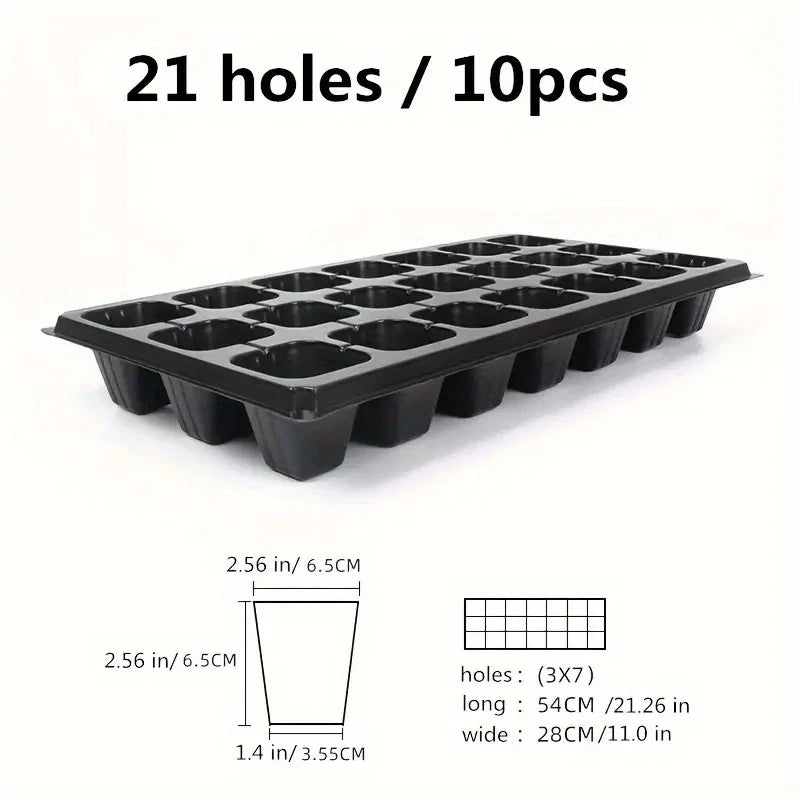10, Nursery Tray, Greenhouse Germination and Growth Tray, Courtyard, Lawn, Gardening, Planting Nursery, Agricultural Plant Germi
