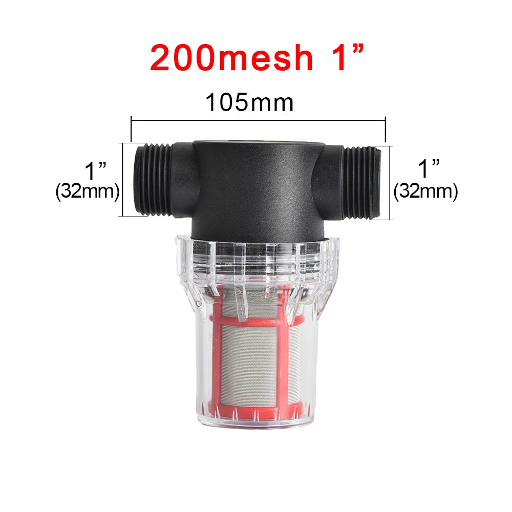 Quick-Connect Garden Irrigation System with 80/200 Mesh Filter - Durable PE PVC Pipe 25Mm 32Mm, Ideal for Gardens & Farms