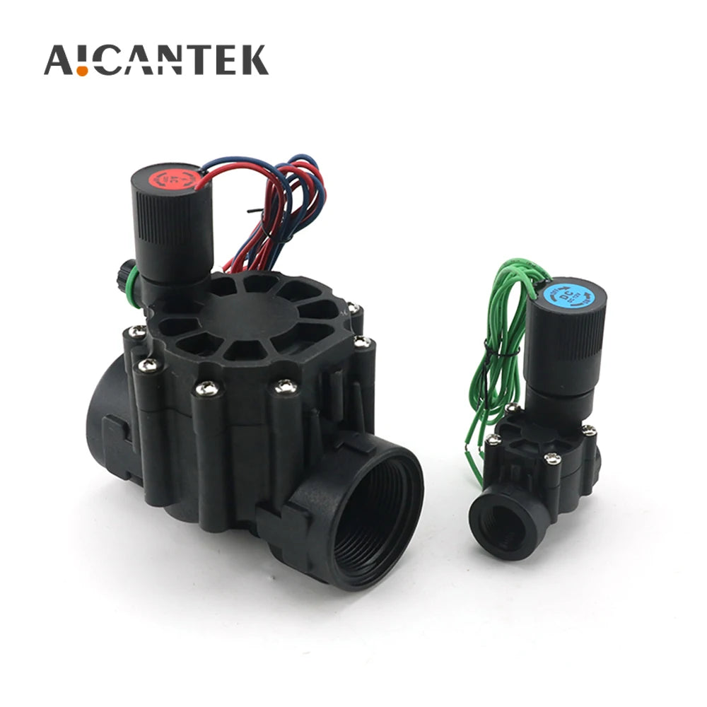 DN15 DN20 DN25 1/2" 3/4" 1" Normally Closed Solenoid Valve AC220V DC12V Nylon Valve for Farm Garden Landscape Irrigation