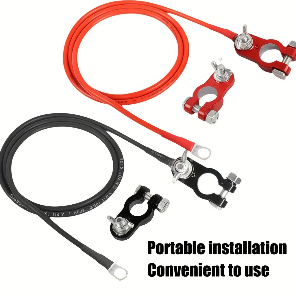10AWG Battery Inverter Cable with Ring-Shaped Terminal Connector Automotive Battery Connection Cable for Cars Trucks Motorcycles