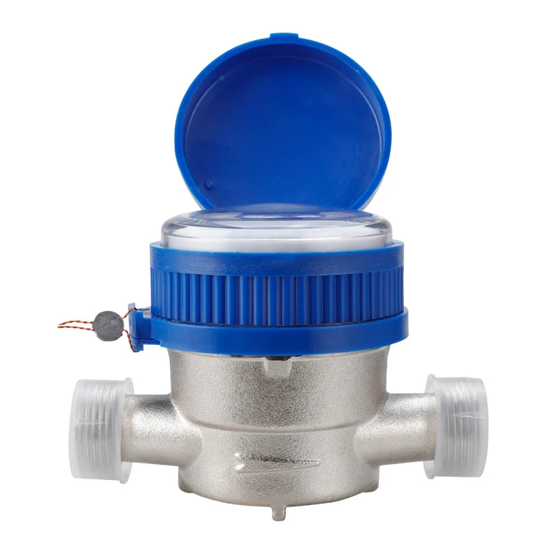 Home Smart Water Flow Meter Anti-Rust Copper Joints Digital Dispaly Pricision Mechanical Rotary Wing Cold Water Flow Monitor