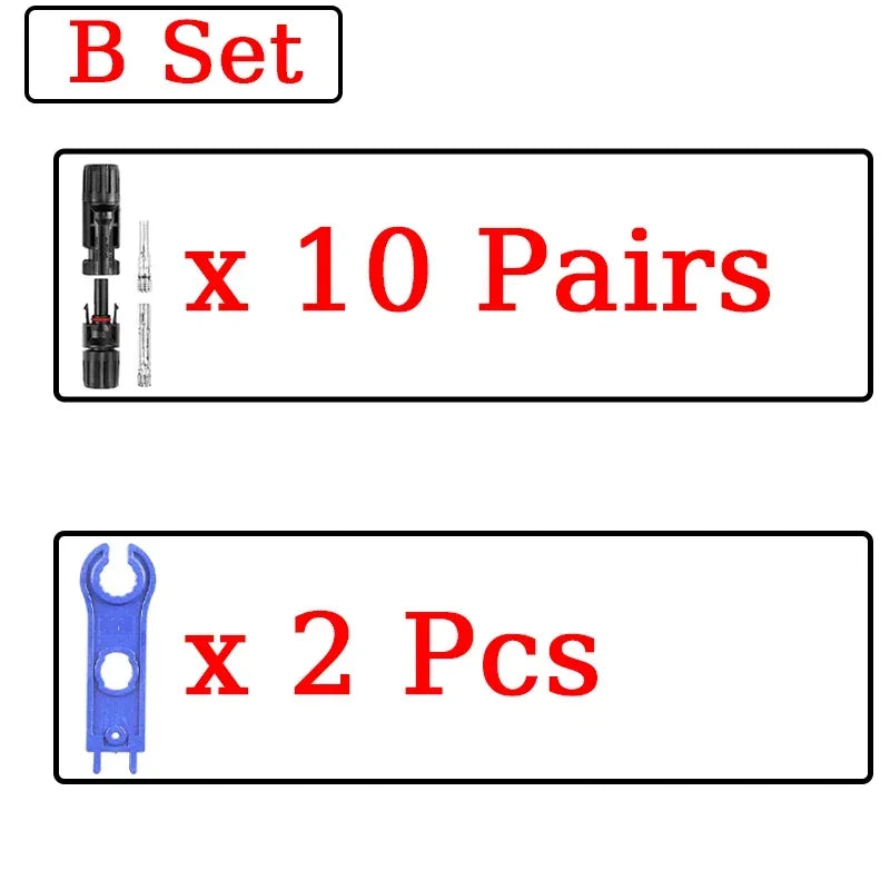 1/5 Sets Photovoltaic Solar PV Connector IP67 Y/T Type 30A 1000V 3-7 Way Branch Kit for PV/MC Cable 2.5/4/6Mm² Battery Module