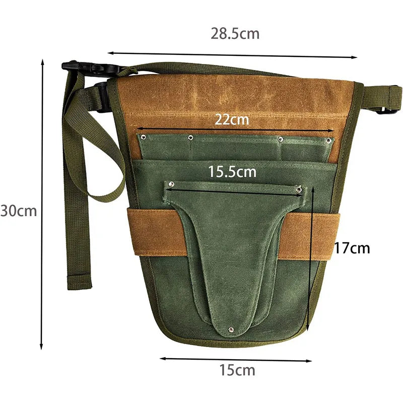 Handy Garden Tool Belt with Multiple Pocket Heavy Duty Tool Belt Pouch Outdoor Gardening Tool Waist Belt for Women Men Gardeners