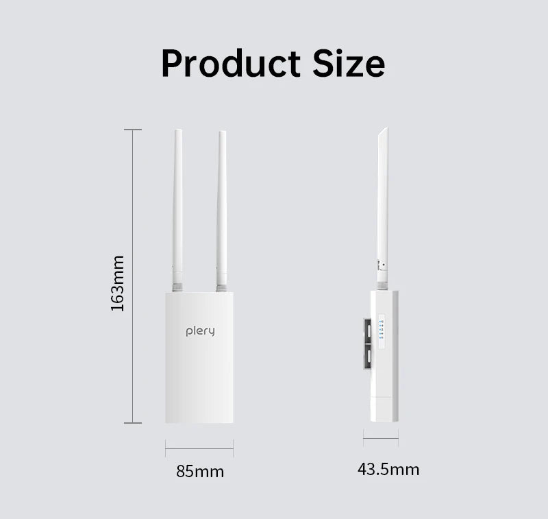PLERY 300Mbps 4G Outdoor Router Insert a Sim Wifi6 16 User Wifi Signal Router Wifi Wireless Extender Amplifier Plug and Play