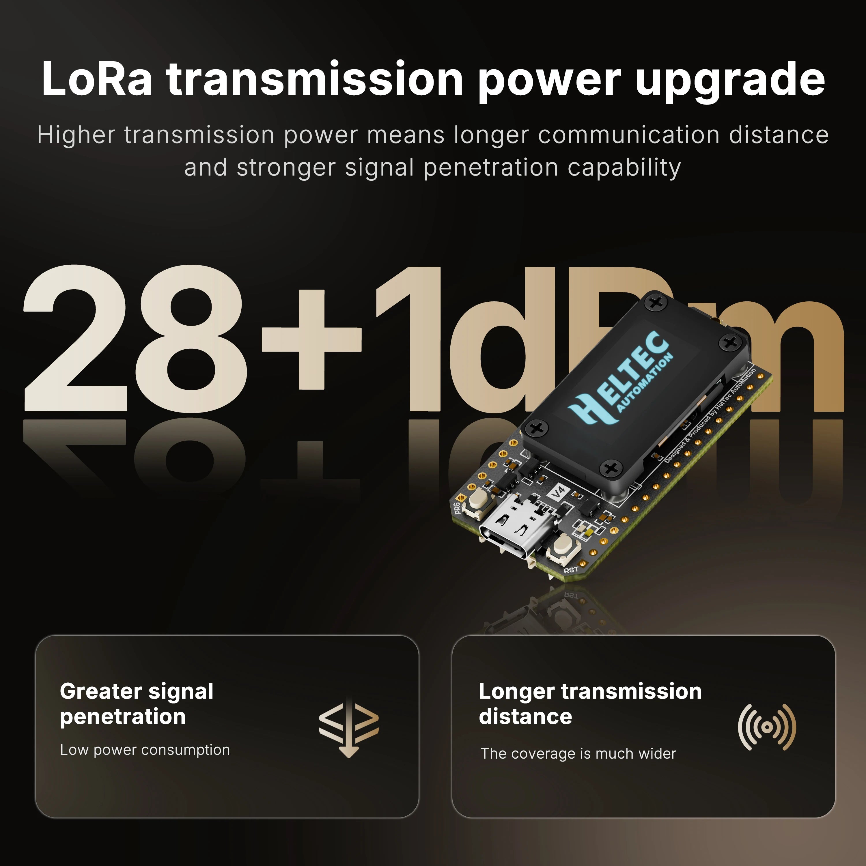 Heltec Wifi Lora 32 V4 Dev-Board with OLED Display 28Dbm High Power ESP32-S3 SX1262 Chip for Meshtastic Iot Devices Arduino 2Pcs