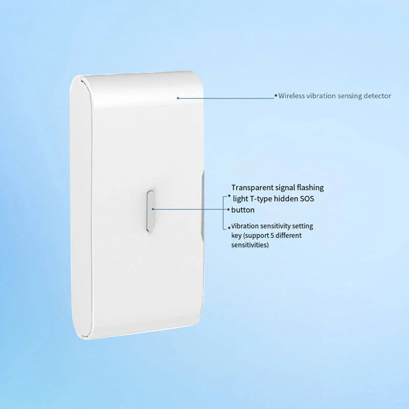 3Pcs 433Mhz Wireless Vibration Glass Break Detector Adjustable Sensitivity Compatible Withalarm Systems B