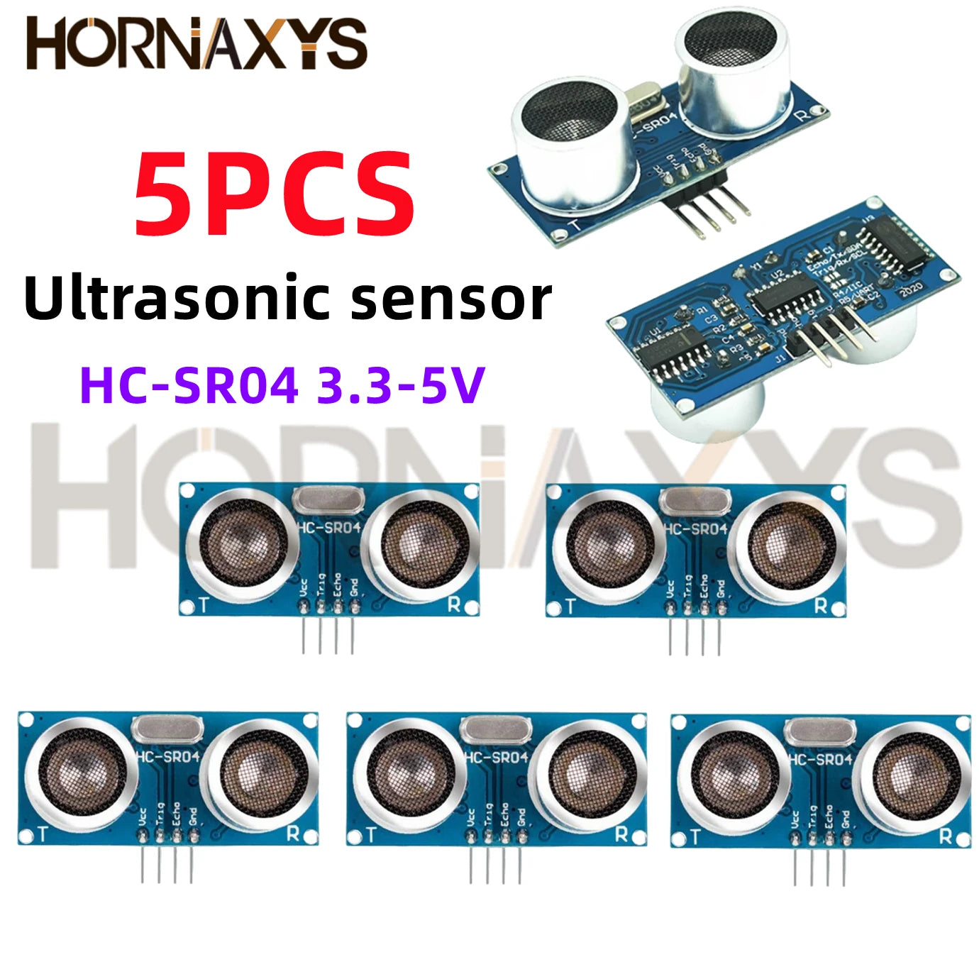 1-10Pcs/Ultrasonic Sensor HC-SR04 HCSR04 to World Wave Detector Ranging Module HC SR04 Distance Sensor for Arduino 3.3V-5V