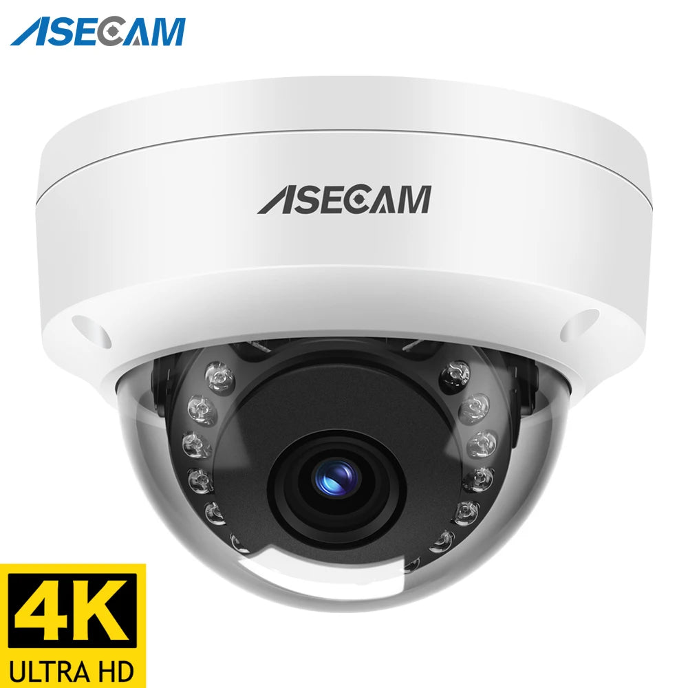 8MP 4K POE IP Camera IK10 Explosion-Proof Outdoor H.265 Onvif Metal Dome CCTV Security Protection 4MP Video Surveillance
