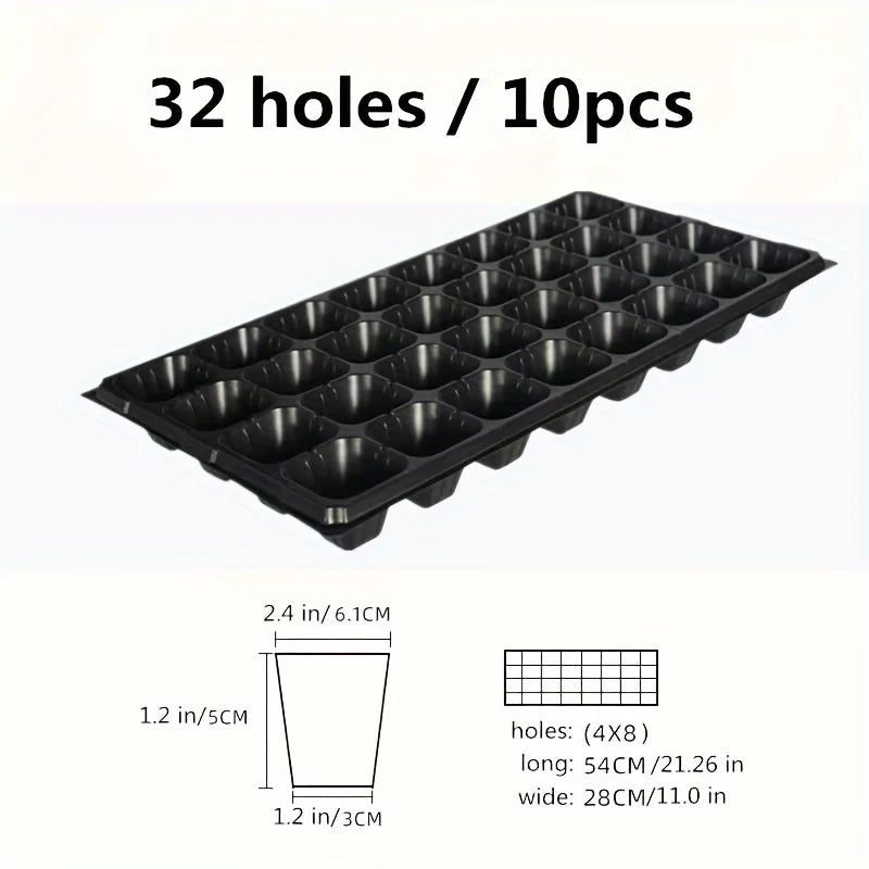 10, Nursery Tray, Greenhouse Germination and Growth Tray, Courtyard, Lawn, Gardening, Planting Nursery, Agricultural Plant Germi