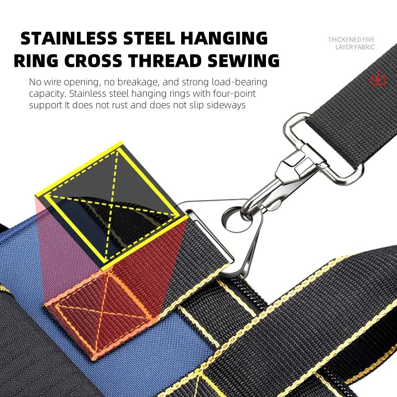 Tool Bag Electrician Instrumentation Work Bag Organizer Wrench Set Storage Tool Bags Professional Heavy Duty Tool Bag Belt