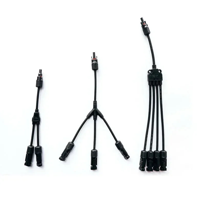1/5 Sets Photovoltaic Solar PV Connector IP67 Y/T Type 30A 1000V 3-7 Way Branch Kit for PV/MC Cable 2.5/4/6Mm² Battery Module