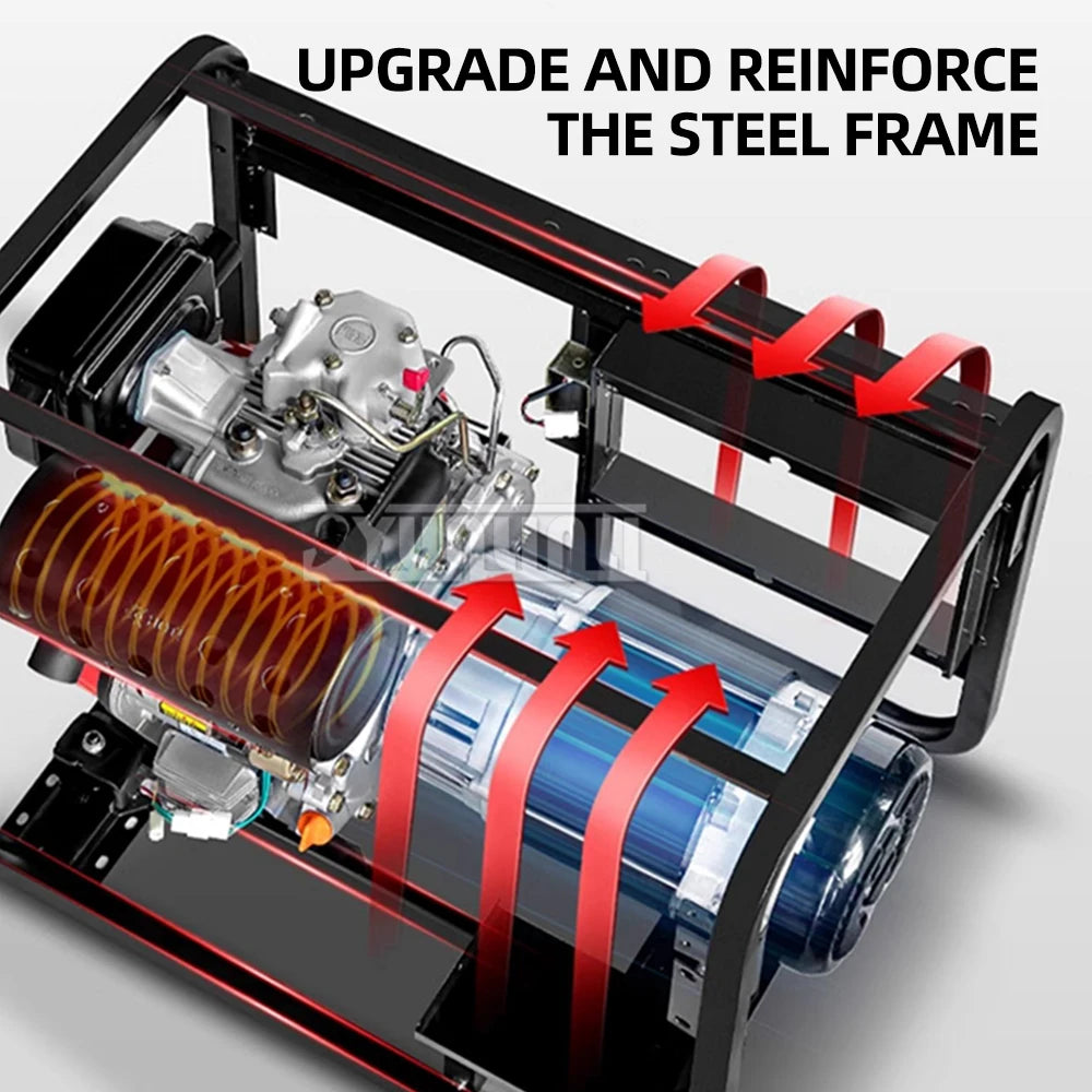 5.5Kw Diesel Generator Single-Phase 220V Three-Phase 380V Household Power Outage Self Starting Electric Generator 12L