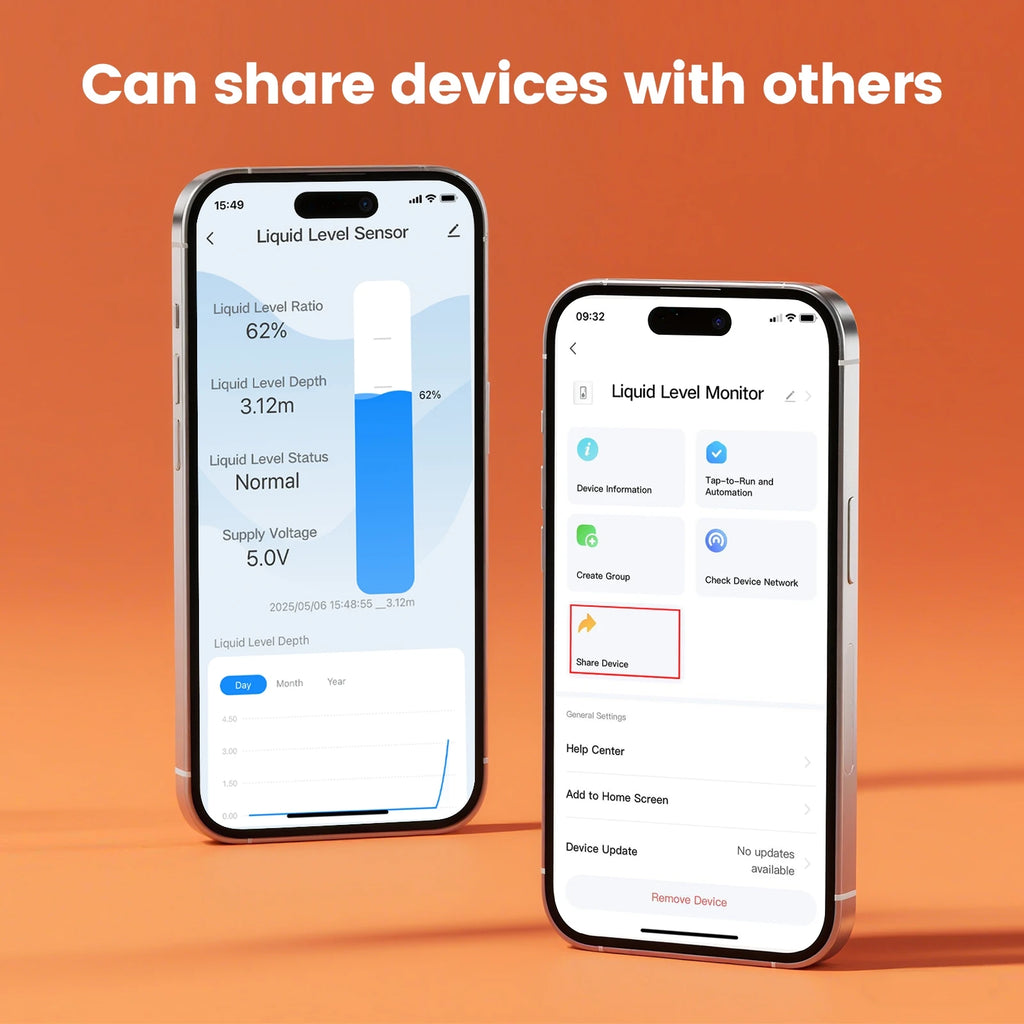 Moray ME202W 5M Tuya App Smart Home High Accuracy Underwater WIFI Remote Water Wireless Liquid Water Tank Level Sensor