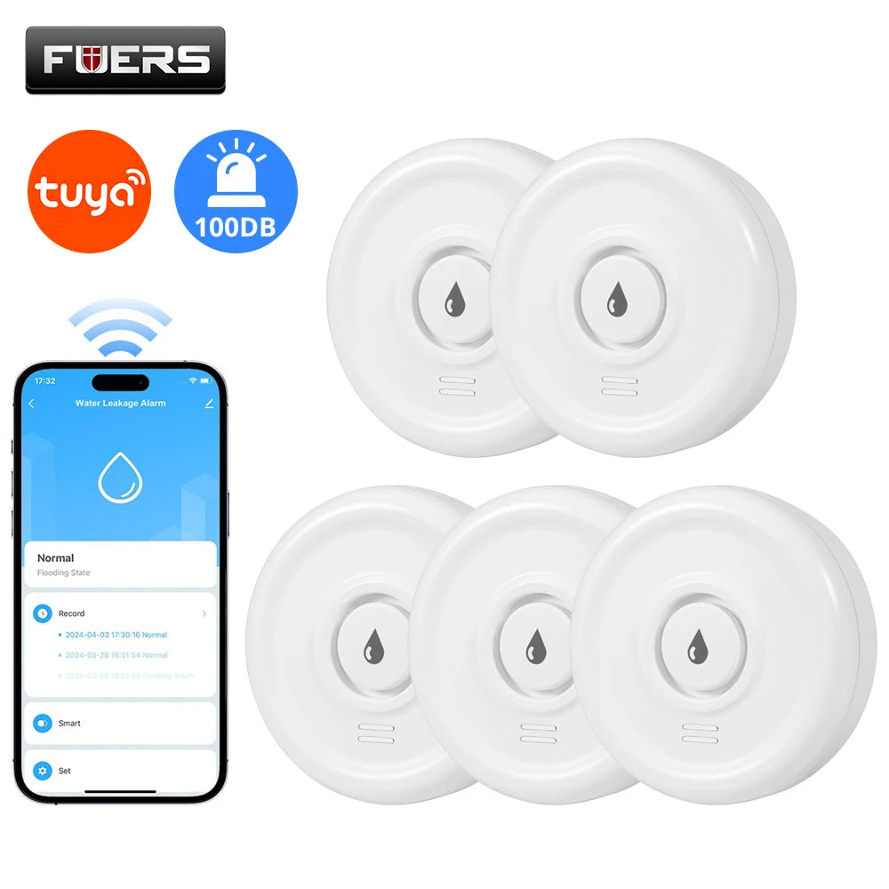 Water Leakage Detector Smart Home Alarm Tuya Smart Water Level Sensor Home Alarm System Water Leak Security Alarm System