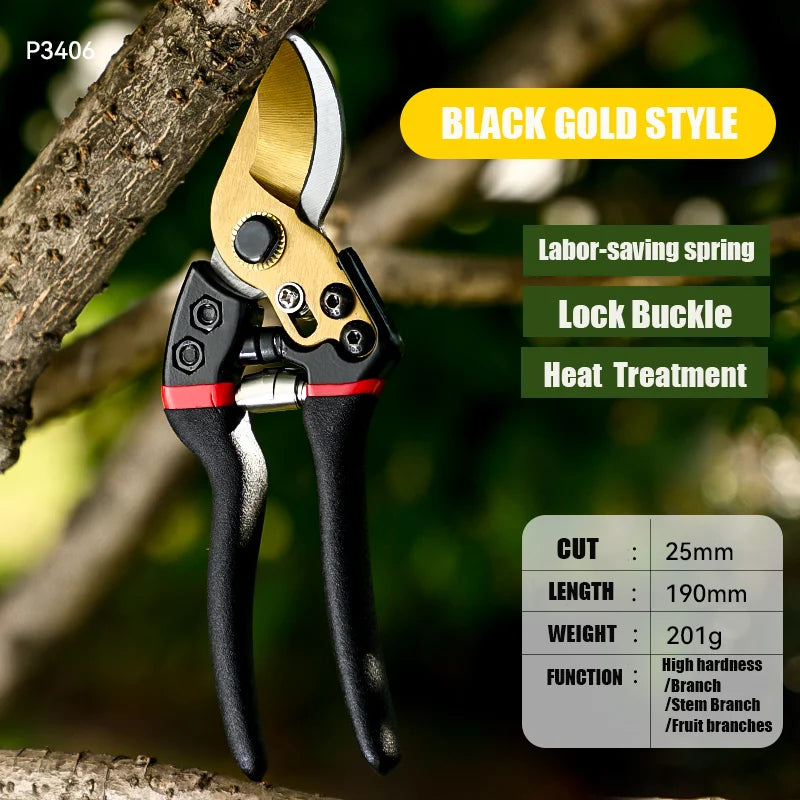 SK5 Steel Garden Hand Pruner Orchard Shears Durable Tree Trimming Tool for Pruning Fruit Trees - Garden Cutting Tools