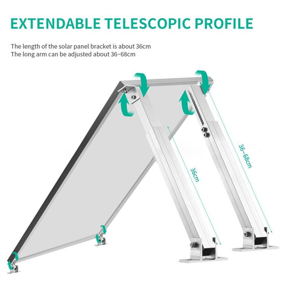 Soportes Cortos Ajustables De Aleación De Aluminio Soporte Solar Soporte De Panel Solar